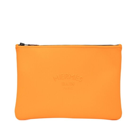 HERMES Orange Pouch - Picture 1 of 10